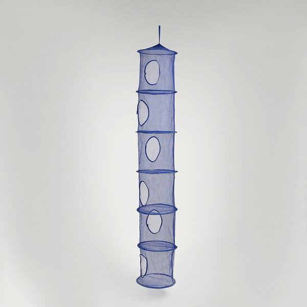 фото Корзина подвесная для игрушек 6 секций, синего цвета 155х27х27см