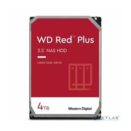 Western digital Жесткий диск 4TB WD Red Plus WD40EFPX 3.5 5400 RPM 128MB SATA-III NAS Edition (замена WD40EFZX) 4 тб внутренний жесткий диск western digital wd red plus nas cmr 5400 rpm 256мб кэш wd40efpx