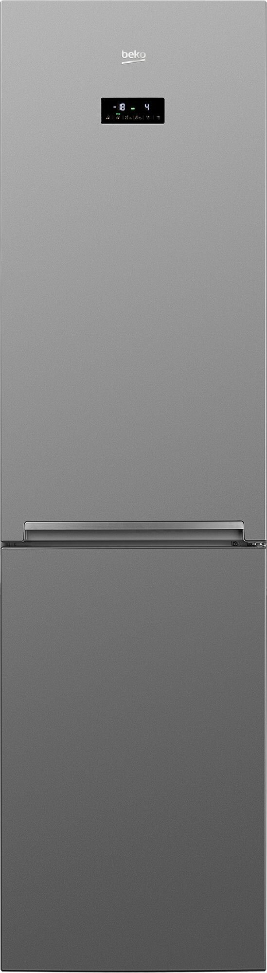 Двухкамерный холодильник Beko CNMV5335E20VS, 300 л, No Frost, дисплей, серебристый