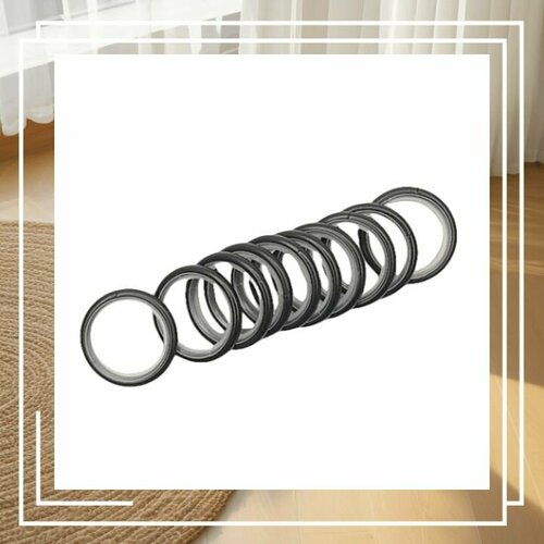 Бесшумные металлические кольца для карниза вилма галерея D25/28 (10шт) Черный