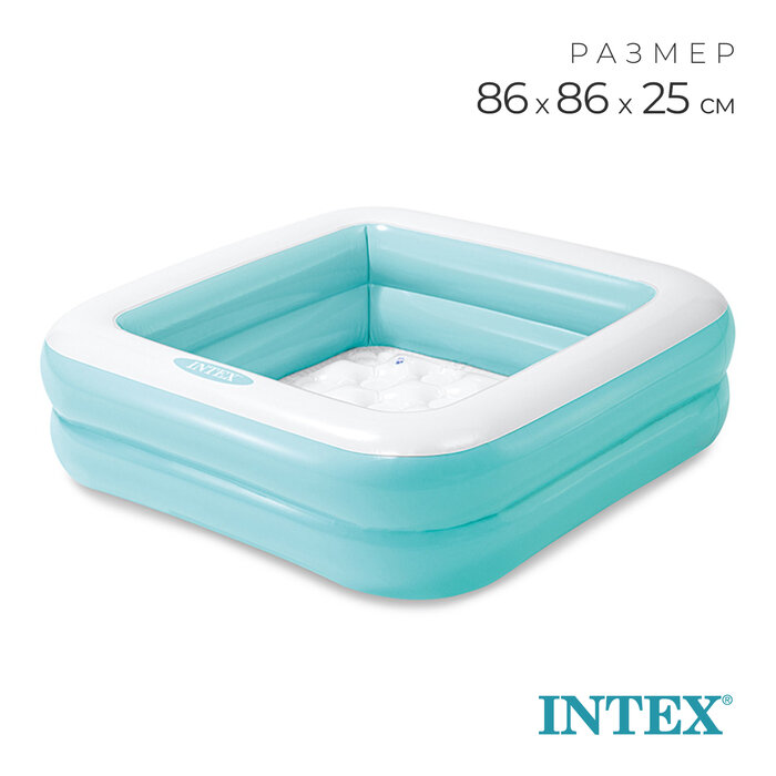 Бассейн надувной «Малыш» 57100NP INTEX 86 х 86 х 25 см 1-3 года цвет микс
