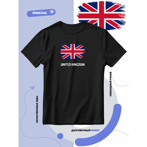 Футболка SMAIL-P с флагом Великобритании-Great Britain, размер XL, черный