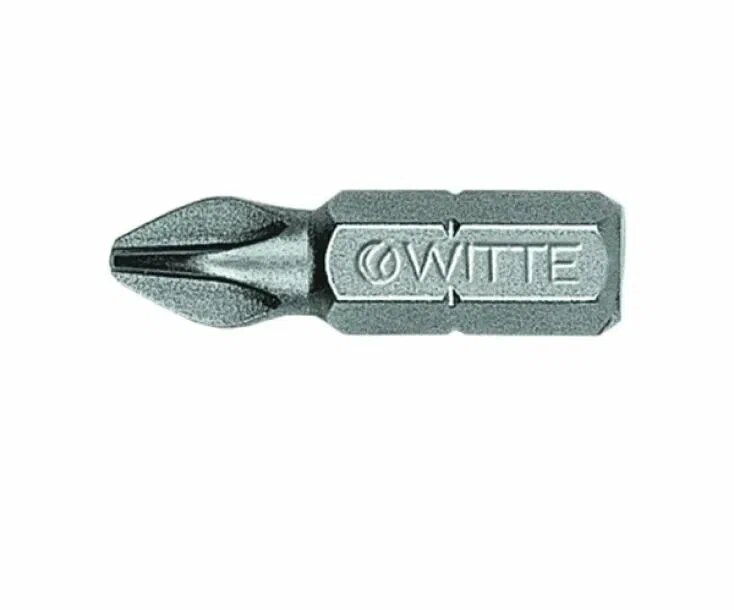 WITTE PH2 BITPRO - биты крест 1/4 дюйма 25 мм пластик 25 штук в упаковке