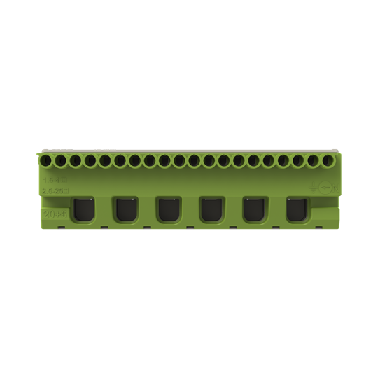 фото Клеммник самозажимной ABB ZK206G PE 20x4+6x25 мм2 1SPE007715F9717