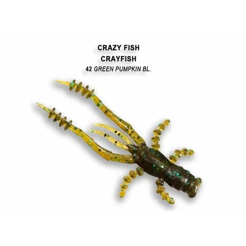 Силиконовая приманка мягкая съедобная Crazy Fish Crayfish 1.8 45 мм 8 шт.
