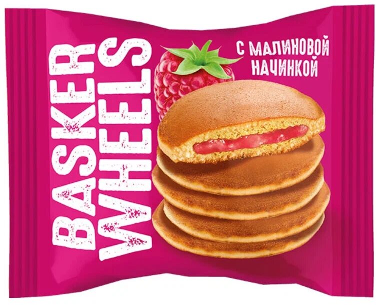 «Basker Wheels», pancake с джемом с соком малины, 36 г