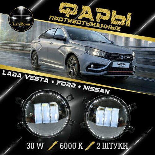 Противотуманные фары на LADA vesta