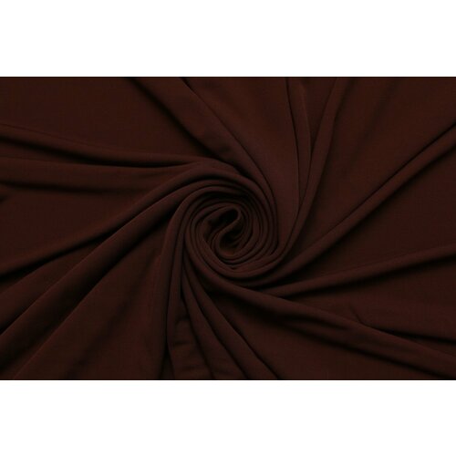 Ткань Трикотаж-креп стрейч шоколадно-коричневый, ш150см, 0,5 м