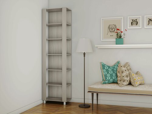 Изображение товара Стеллаж модульный Универсальный 35х60х220, Мебельная компания Е1, Ясень Шимо Светлый