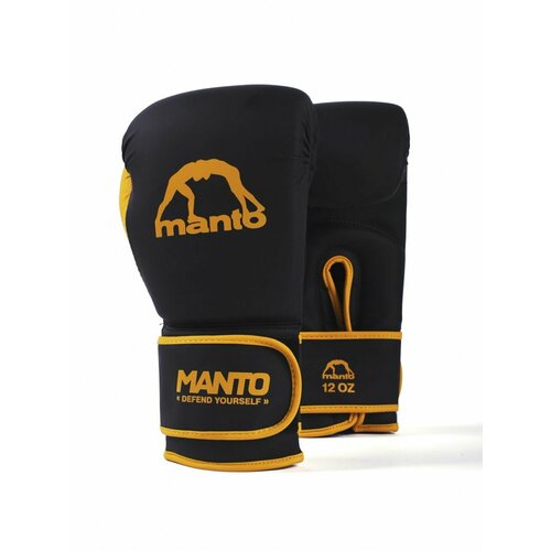 Боксерские перчатки тренировочные Manto Essential - Black/Orange (16 oz)