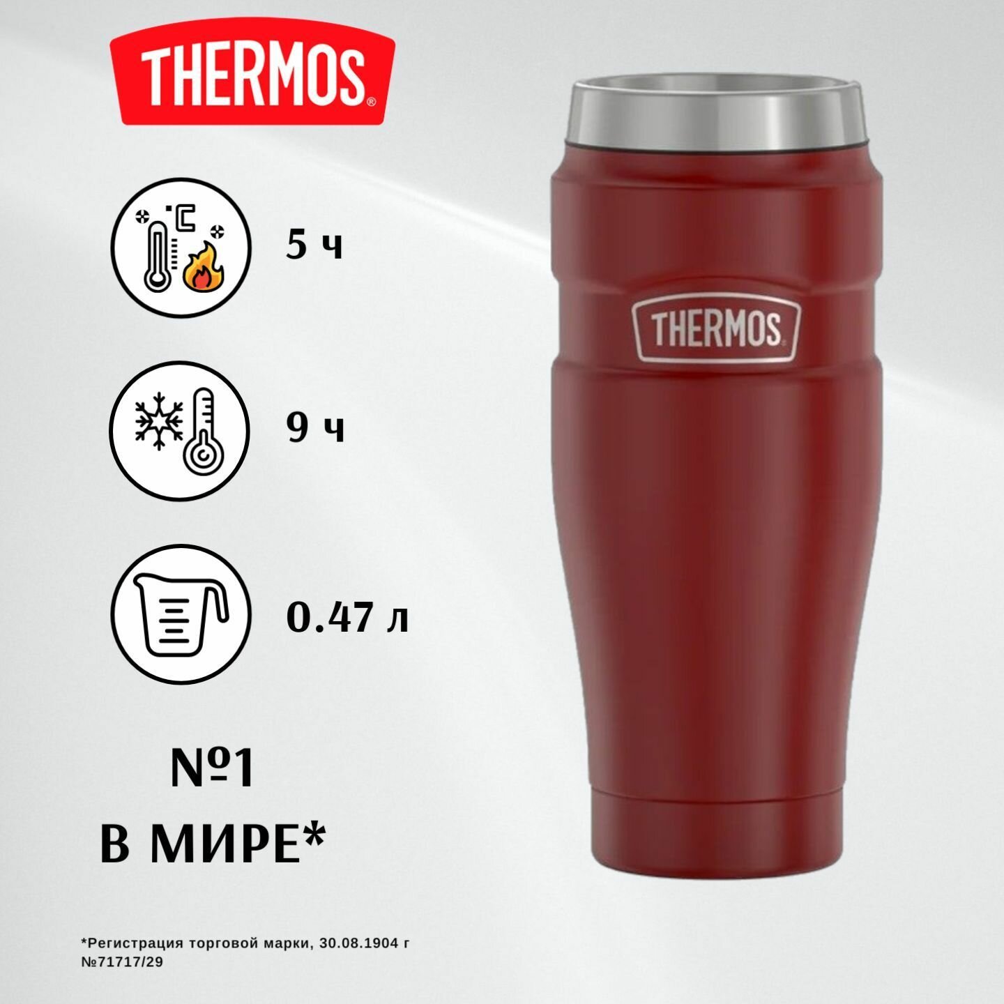 Кружка-термос из нержавеющей стали тм THERMOS SK1005 RCMB 0.47л