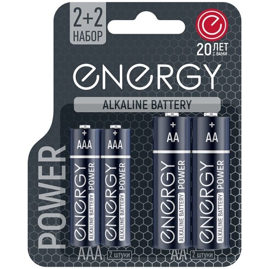 Элемент питания Energy Power LR6+LR03 (АА+ААА) 4шт.