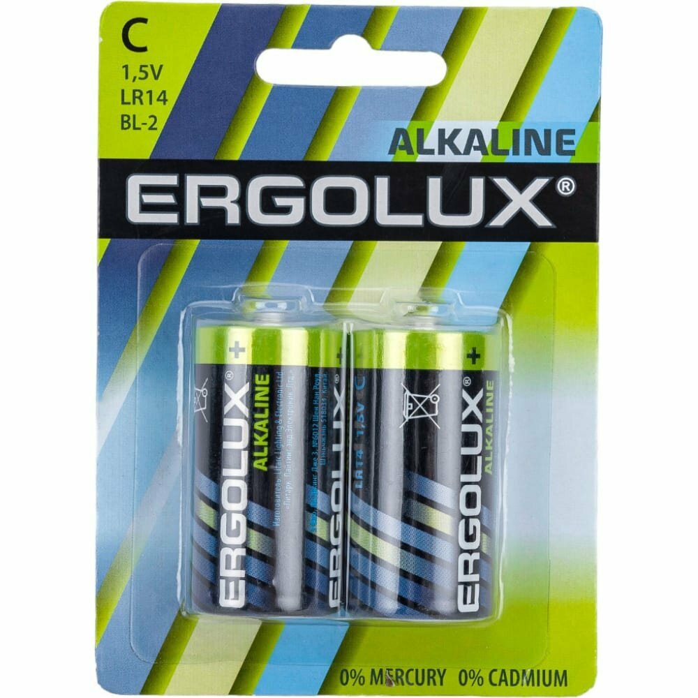 Батарейки Ergolux C 2шт - фото №3