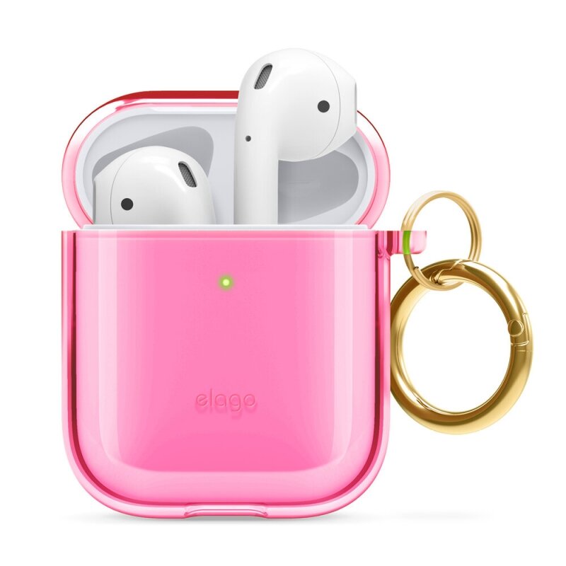 Чехол Elago для AirPods Clear Hang Case Neon Hot Pink