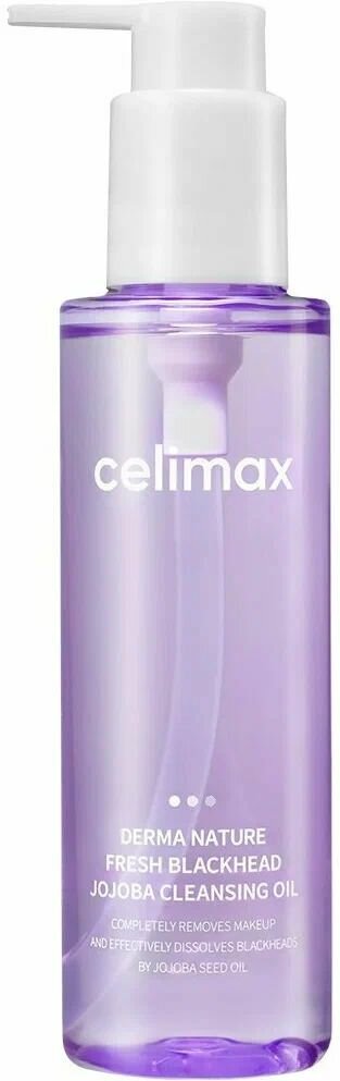 Легкое гидрофильное масло для работы с черными точками Celimax Derma Nature Fresh Blackhead Jojoba Cleansing Oil, 150 млl