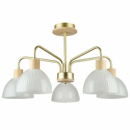 Люстра потолочная de city дэла 5х60вт e27 220в стекло 18848₽