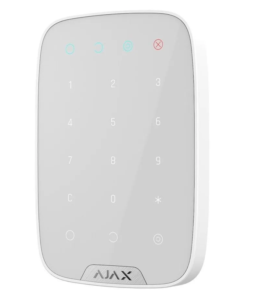 Беспроводная белая сенсорная клавиатура Ajax Keypad