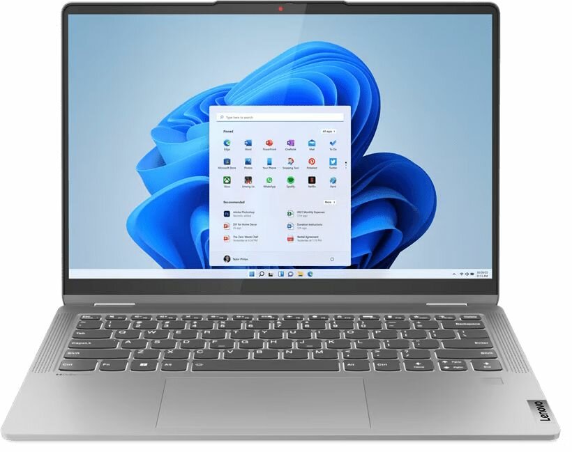 Ноутбук Lenovo IdeaPad Flex 5 14IRU8 14" (1920x1200) IPS TOUCH/Intel Core i5 1335U/16GB LPDDR4X/512GB SSD/Intel Iris Xe/Windows, 11 серый (82Y00004RK)