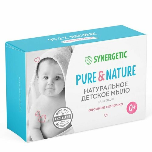 Мыло детское натуральное SYNERGETIC овсяное молочко 90 г 302₽