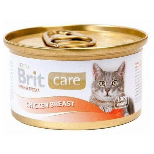 Brit Care Cat консервы для кошек, с курицей, 80 г, 6 шт 30ml breast essential oil breast care breast care do not massage breast care essential oil