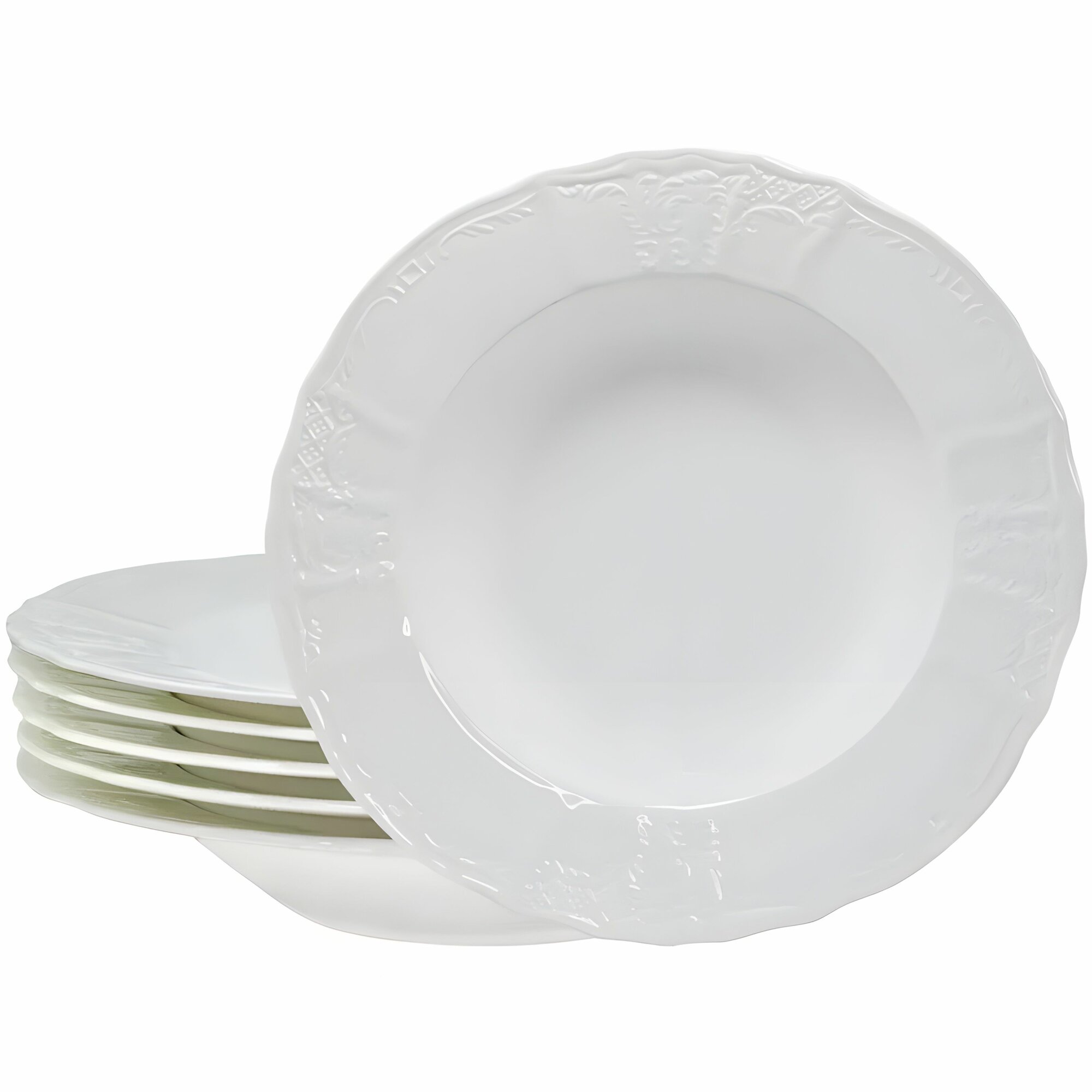 Набор тарелок 2 шт глубоких суповых 23 см набор посуды на 2 персоны Lenardi , фарфор