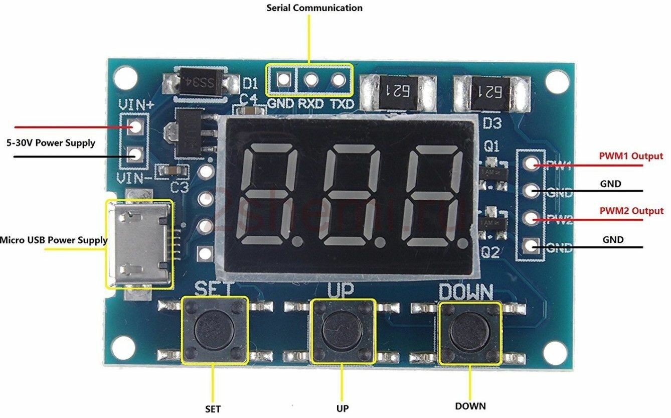 Модуль ШИМ генератор 5-20В XY-PWM