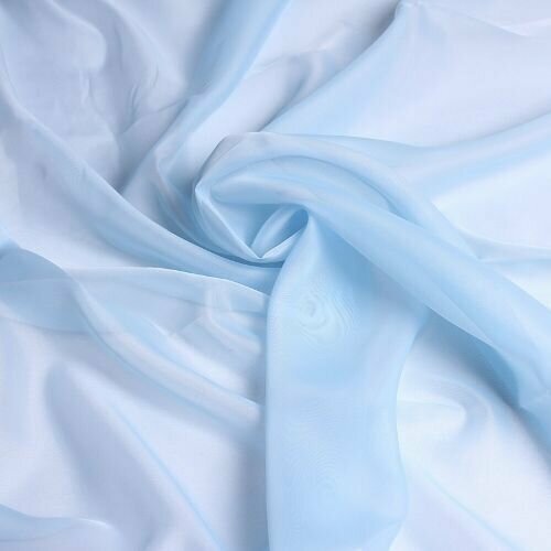 Ткань Вуаль голубая для шитья штор рукоделия и творчества, ширина 300 см. Обращаем внимание, 1 штука в корзине равна 1 метру ткани в заказе! Вам приходит цельный отрез!