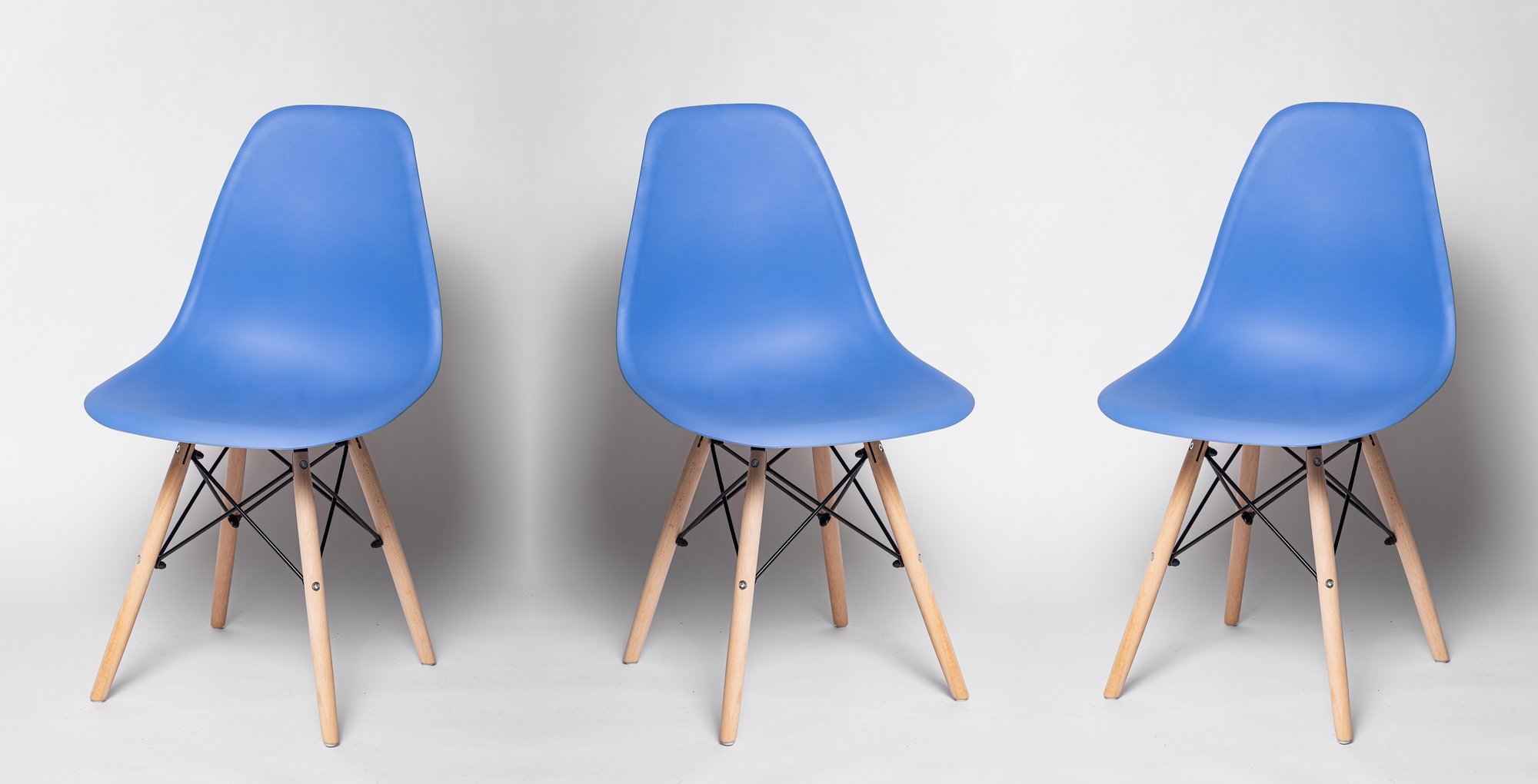 Комплект из 3-х стульев для кухни FP-235(аналог SC-001) синий, пластиковый