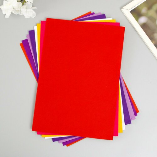 Набор мягкого фетра Астра 8 шт ассорти 1 мм 170 гр 20х30 см 449₽