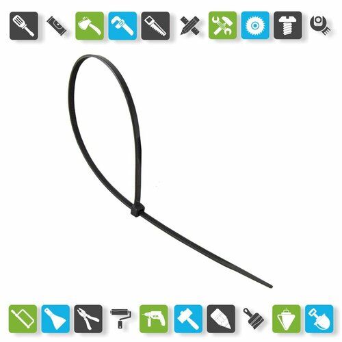 Хомут-стяжка Biber 124835 нейлоновый черный 48х350 мм уп100 шт 1014₽