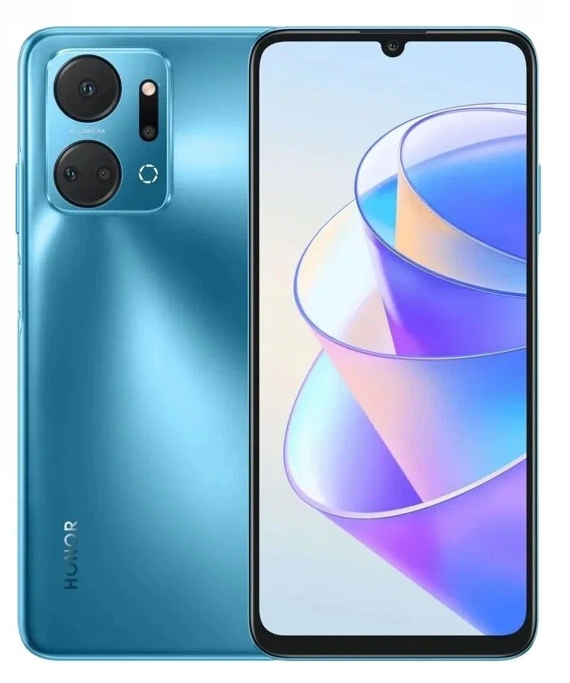 Смартфон HONOR X7a Plus 6/128 ГБ RU, Dual nano SIM, синий океан