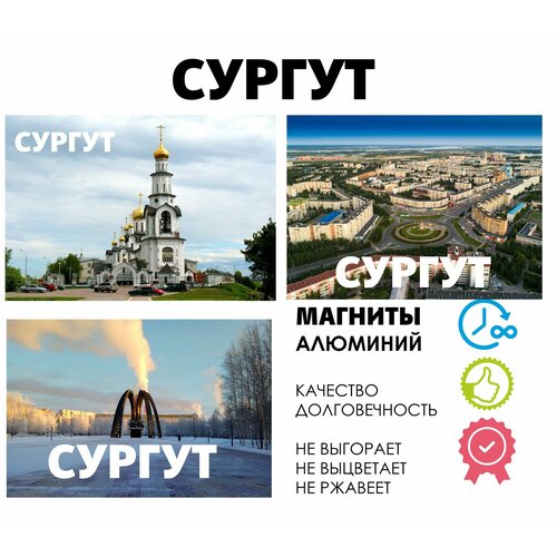 Набор магнитов город России Сургут 355₽