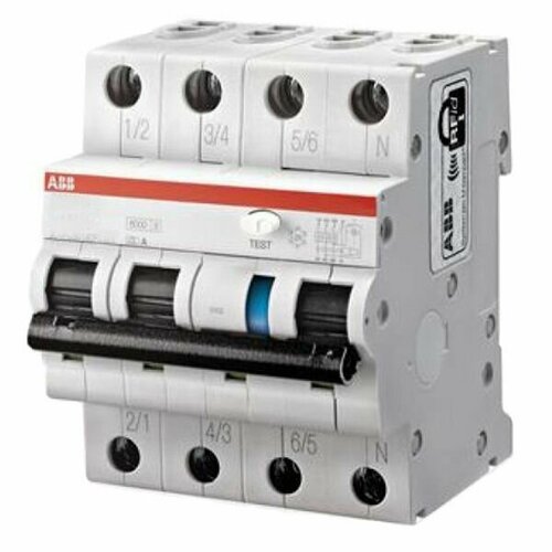 фото Abb ds203nc c32 ac30 диффер. автомат 4-х полюсный 32a 30 ма тип nc 4 модуля 2csr256040r1324