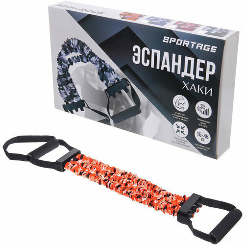 Эспандер универсальный с регулируемой нагрузкой Sportage 15-45 кг оранжевый 1329₽