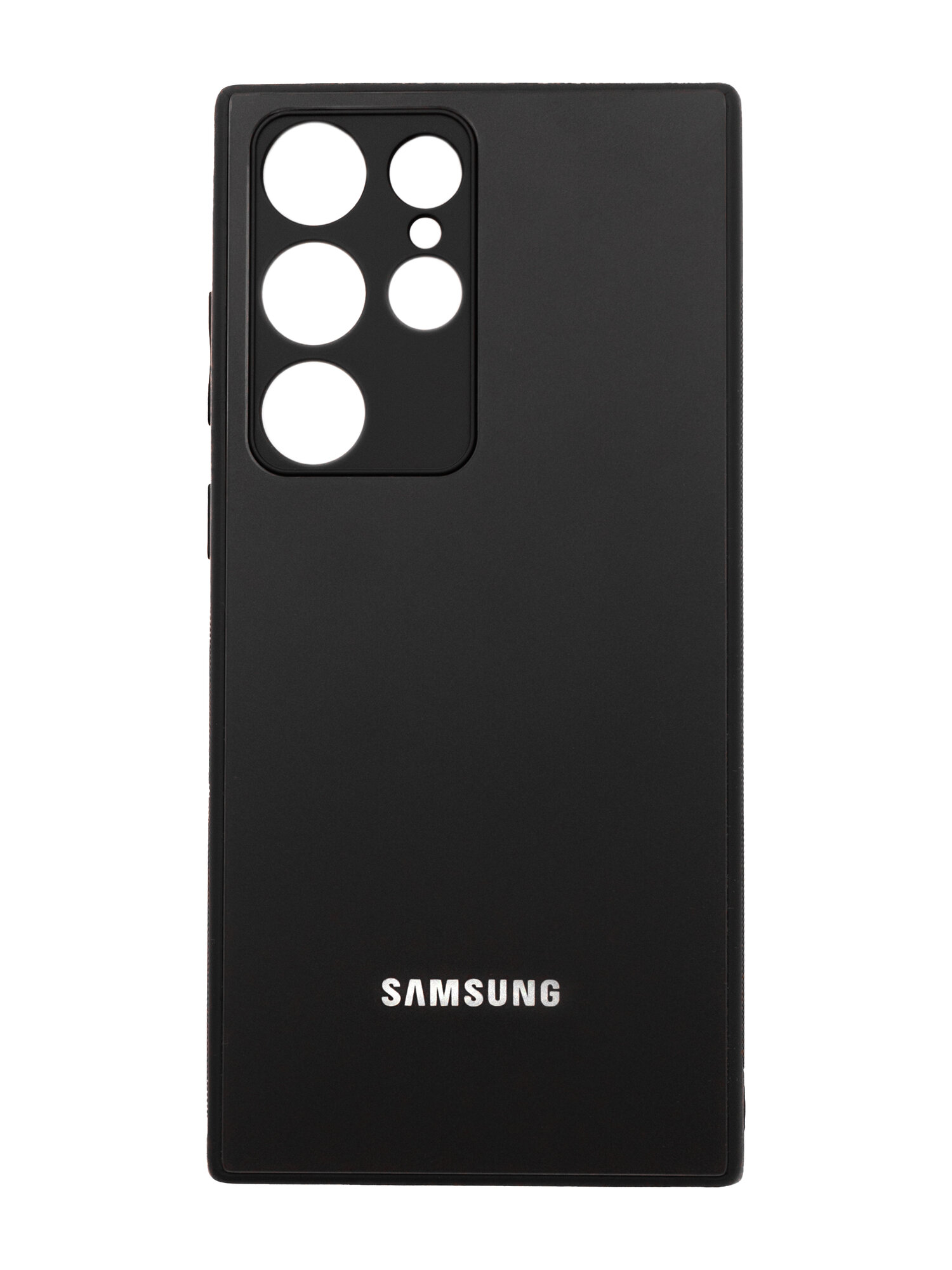 Чехол накладка Glass Case для Samsung S23 Ultra Черный (black)