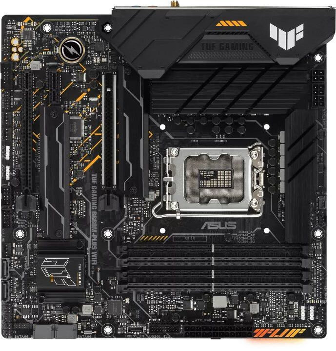 Материнская плата Asus TUF GAMING B660M-PLUS WIFI Soc-1700 Intel B660 4xDDR5 mATX AC`97 8ch(7.1) 2.5Gg RAID+HDMI+DP