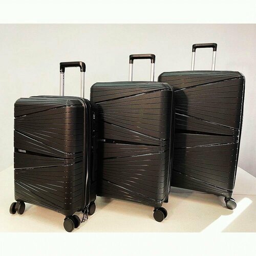 Чемодан MIRONPAN, 80 л, размер M+, черный чемодан mironpan 50 мир черн м 80 л размер m черный