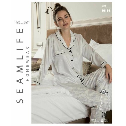 Пижама SEAMLIFE, размер xxl, серый