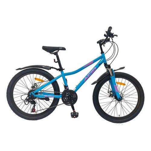 Велосипед подростковый женский горный 24 ACID Q 245 D рама 13 светло-синий розовый 17665₽