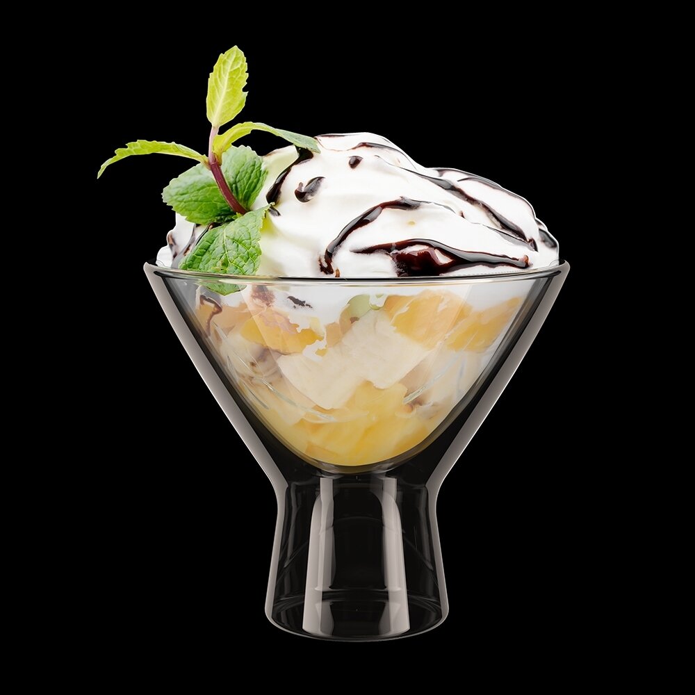 фото QWERTY Креманка стеклянная с двойными стенками Dolce 200 мл /12