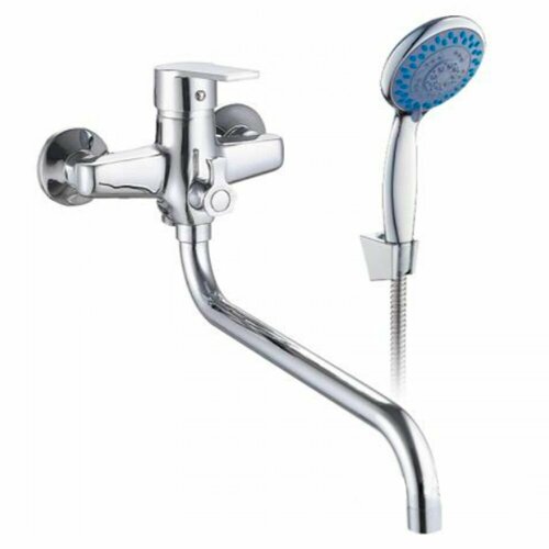 Смеситель дванны Baizheng 1742-G33-B86 однорычажный длинный излив хром дивертер в корпусе 3601₽