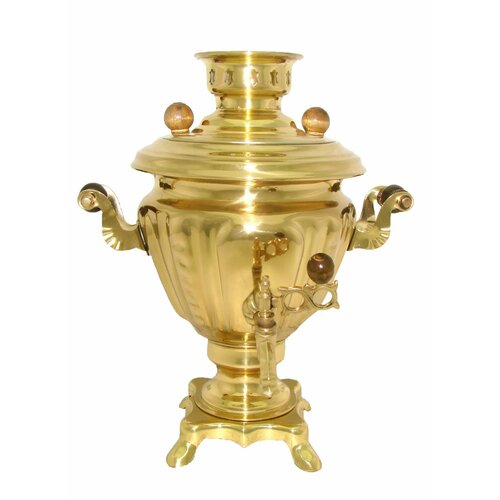 Самовар электрический латунный 2 л желудь