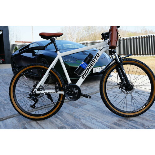 Велосипед 26 Richiesto алюминиевая рама 19 Горный Взрослый Подростковый белый с коричневым 25900₽