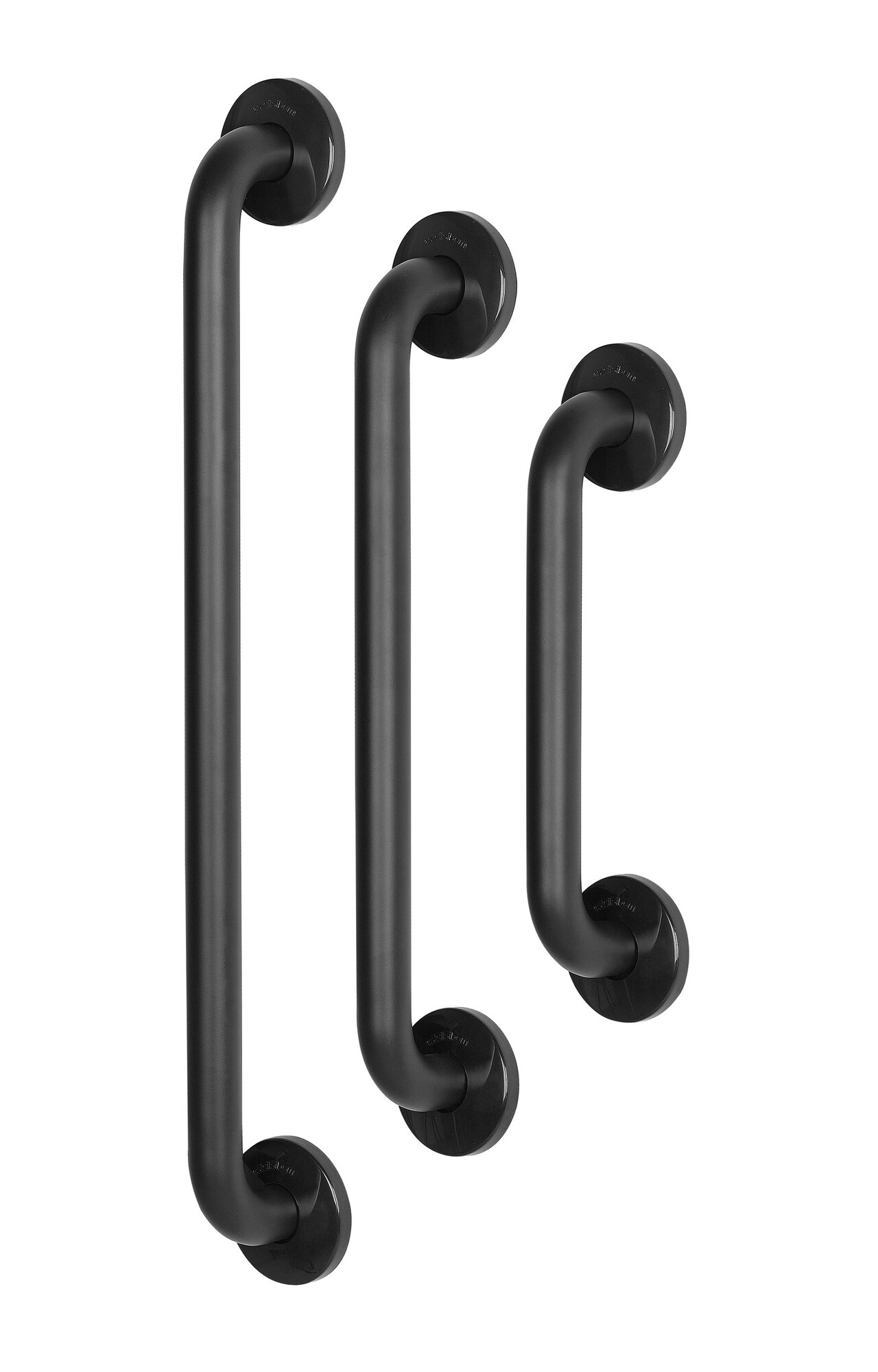 фото Прямой поручень Mediclinics 390мм, нержавеющая сталь, чёрный матовый BR2300B