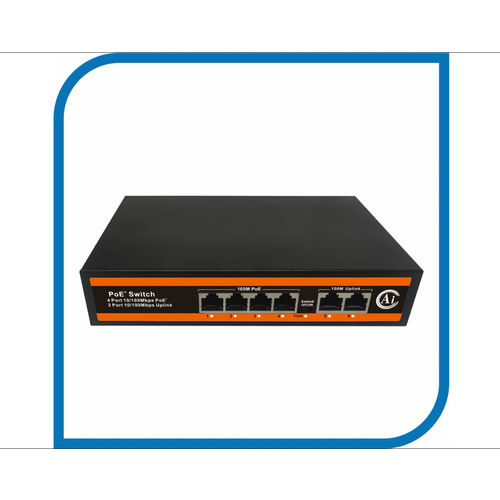 XMEye-AP0420 65W Коммутатор POE на 4 порта 10100M 2 uplink 100M 231000₽