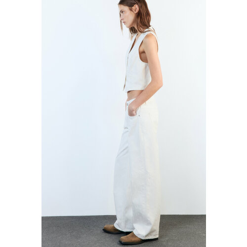 Джинсы Befree, размер S/170, белый джинсы клеш befree полуприлегающие стрейч размер s 170 черный