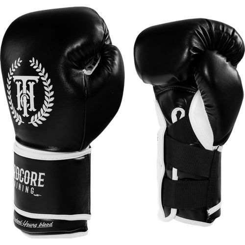 Боксерские перчатки Hardcore Training Revolution Black/White 12oz боксерские перчатки bad boy training series impact boxing gloves black white 8 унций