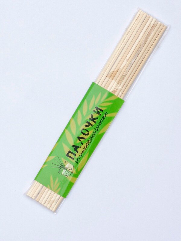 фото Палочки для аромадиффузоров, из ротанга (длина 19,5 см.), уп. 10 штук