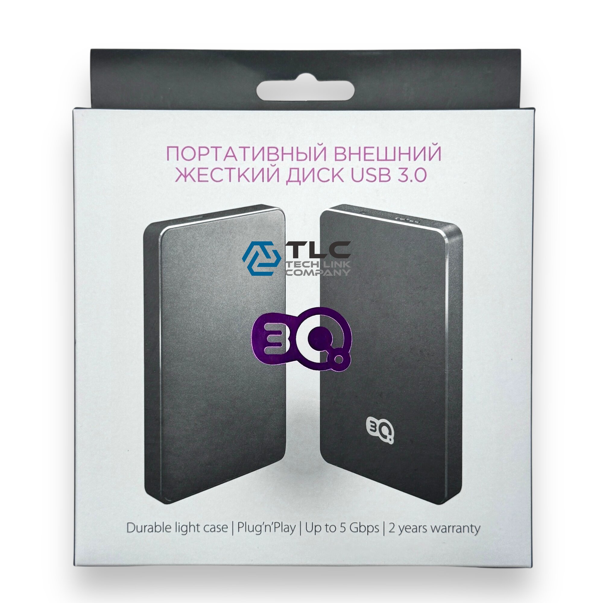 Внешний жесткий диск TLC Metallic 500 Гб HDD 2,5" накопитель USB 3.0, Черный