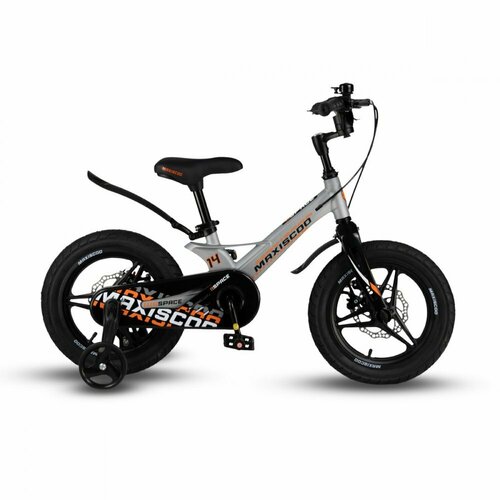 Велосипед MAXISCOO Space Делюкс Плюс 14 -24г. (8 / серый жемчуг (MSC-S1433D) ) детский двухколесный велосипед maxiscoo на магниевой раме space делюкс плюс 14 фиолетовый 2022 msc s1415d